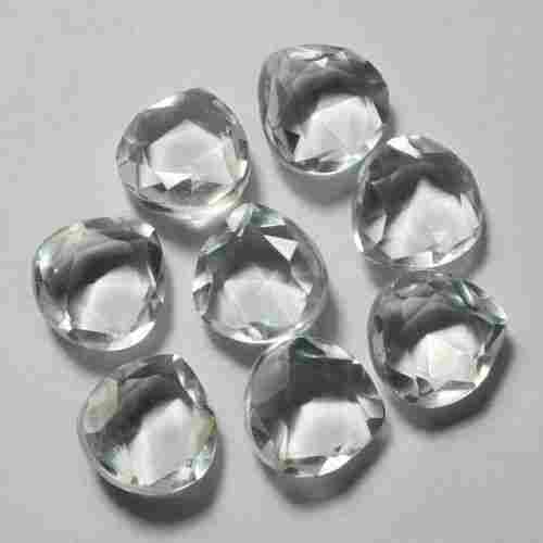 8mm Crystal Quartz Faceted Heart Loose Gemstones