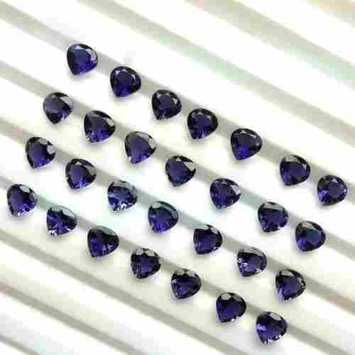 4mm Iolite Faceted Heart Loose Gemstones