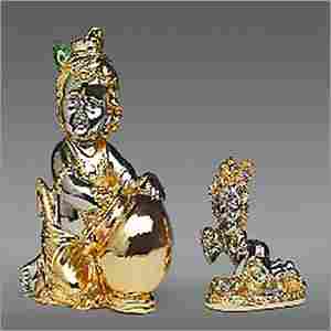 Gold Plated Laddu Gopal Statue