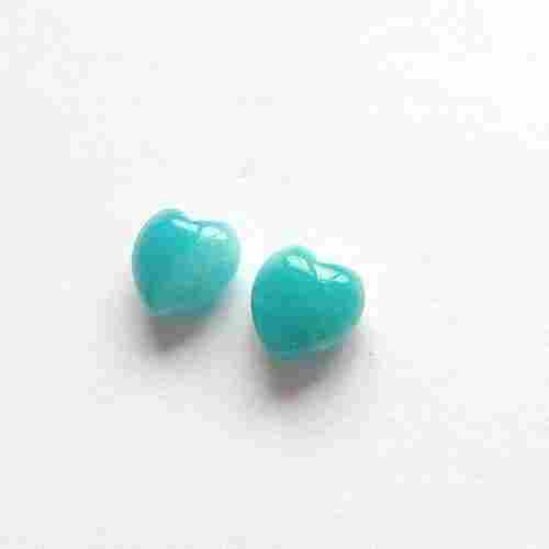 4mm Amazonite Heart Cabochon Loose Gemstones