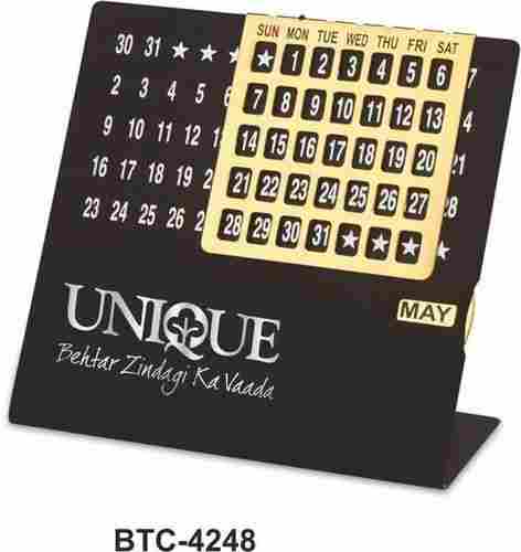 Black & Golden Perpetual Calendar With Month