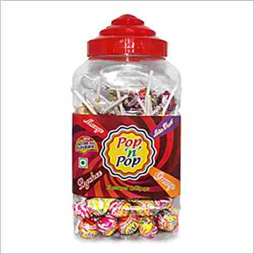 Pop N Pop Assorted Flavoured Lollipop Jar