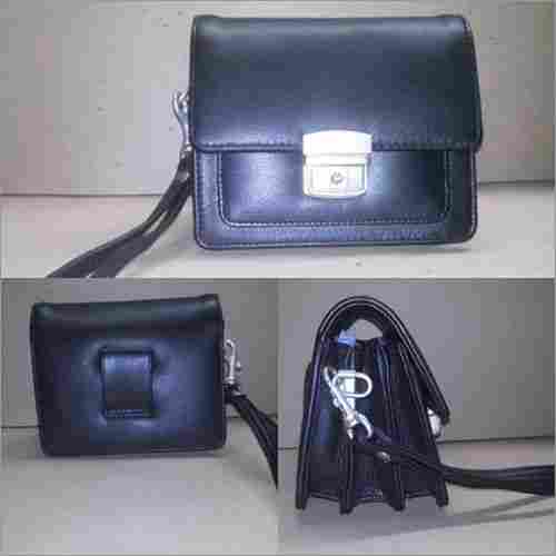 Navy Blue Ladies Leather Hand Bag