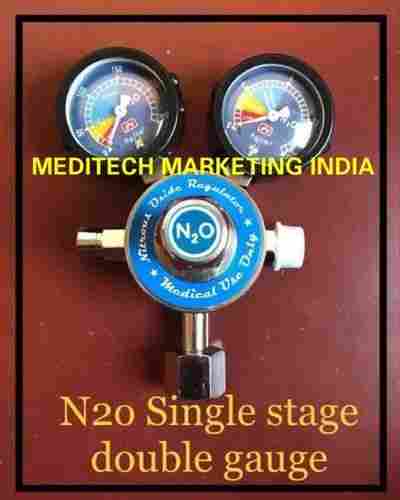 Nitrous Oxide Regulator Single Stage Double Gauge
