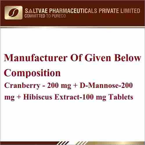 Cranberry-200 MG D-Mannose-200 MG Hibiscus Extract-100 MG Tablets