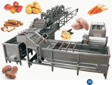 Fruits And Vegetables Washing Cutting Drying Processing Equipment