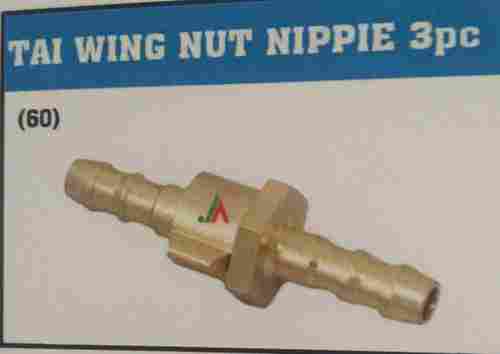 TAI Brass Wing Nut Nipple 3pc