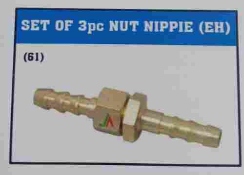 Set of 3pc Brass Nut Nipple (EH)