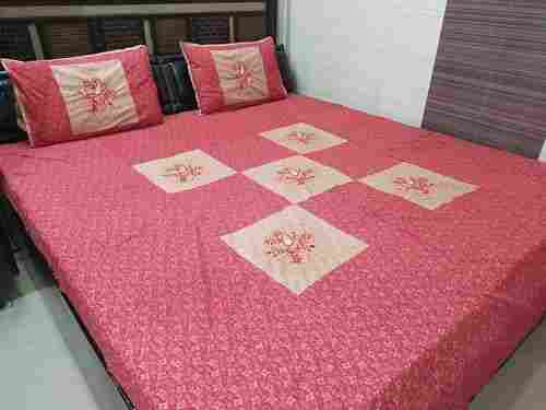 ABC Textile Pure Cotton Printed Embroidery Bedsheet & 2 Pillow Covers 230TC (90x100 Inches)