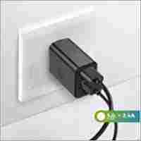 Black 2.4 Amp Micro Charger