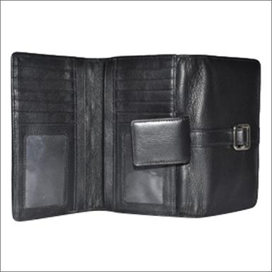 Handmade NDM Leather Black Ladies Wallet