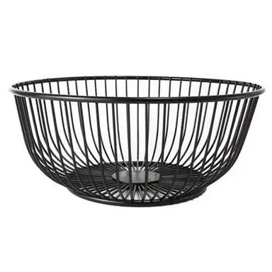 Black Metal Wire Fruit Bowl Basket