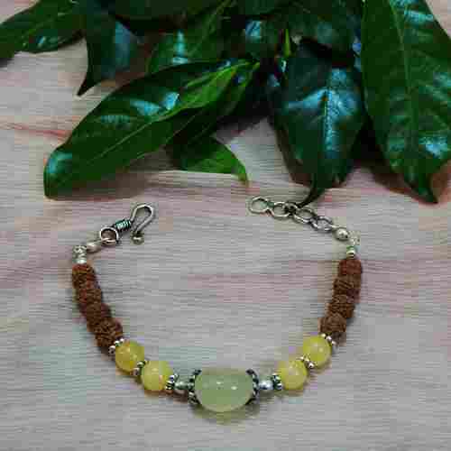 Gemstone Yellow Aventurine & Rudraksha Bracelet