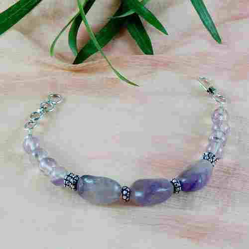 Gemstone Amethyst Crown Chakra Bracelet