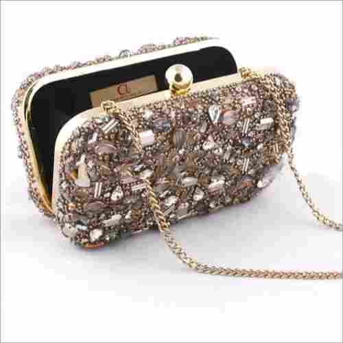 Diamond Beads Embroidery Heavy Clutches Purse