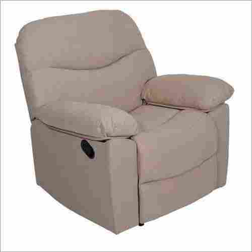 White Recliner Leatherite Sofa Chair