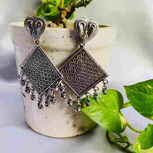 Oxidized Silver Earrings