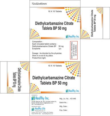 Diethyl Carbamazine Tablets Generic Drugs