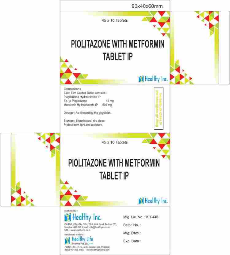 Pioglitazone with Metformin Tablets