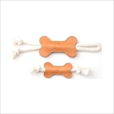 Natural Leather Bone Tug Toy Application: Small Animals