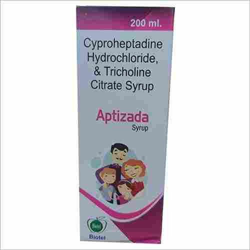 Cyproheptadine Hydrochloride And Tricholine Citate Syrup