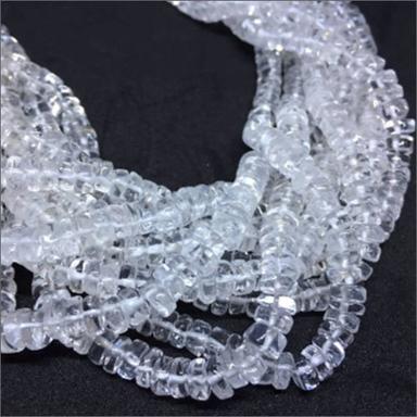 White Crystal Tyre Shape Beads