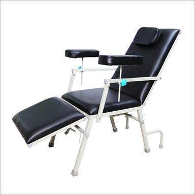 Adjustable Height Manual Black Blood Donor Chair