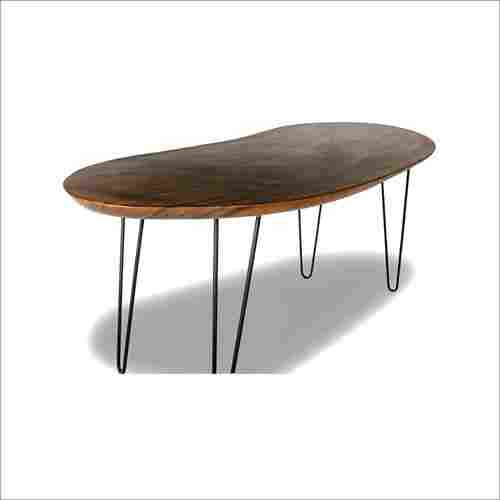 Solid Single Piece Suar Wooden Top Console Table