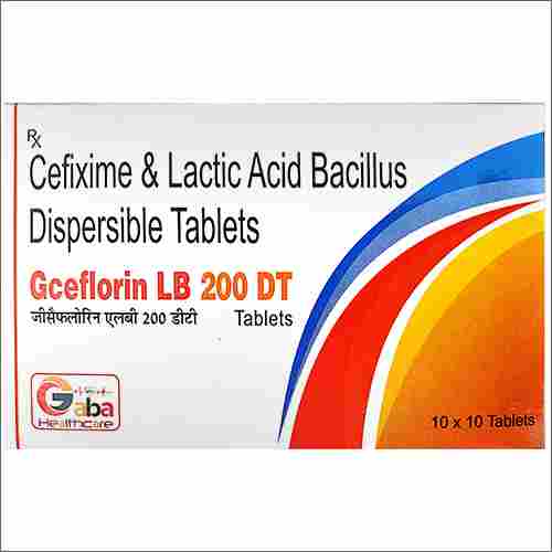 Cefixime And Lactic Acid Bacillus Dispersible Tablets Gceflorin LB 200 DT