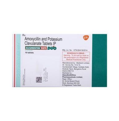 Amoxicillin and potassium Clavulanate Tablet I.P. (Augmentin 625)