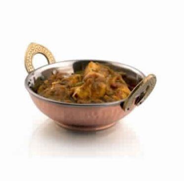 Stainless Steel And Copper Mughlai Kadhai