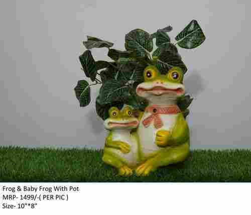 Frog and Baby Frog With Pot
