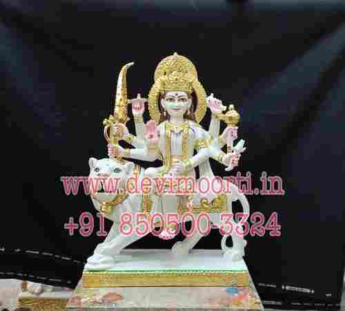 White Marble Durga Moorti