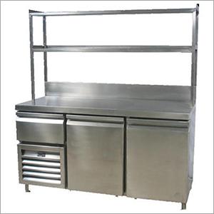Stainless Steel Service Counter with Refrigerator