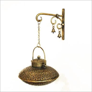 Durable Dhoop Incense Holder With Brass Bell Art Iron Hanger