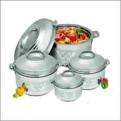 Stainless Steel Insulated Silver Hot Pots