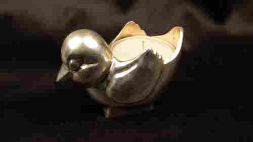BRASS DUCK CANDLE HOLDER