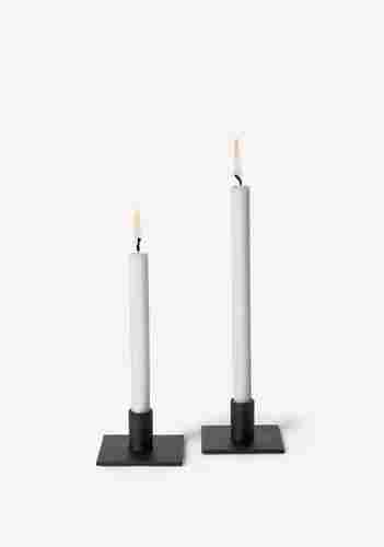 Black Metal Taper Candle Holder Set of Two