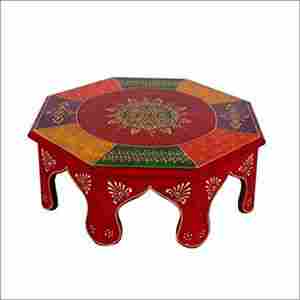 Ethnic Octagonal Wooden Chowki