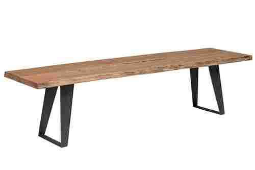 Live Edge Seat Iron Legs bench