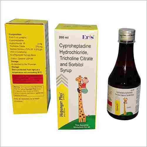 200ml Cyproheptadine Hydrochloride Tricholine Citrate And Sorbitol Syrup