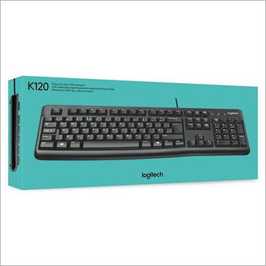 लॉजिटेक K120 ब्लैक वायर्ड यूएसबी कीबोर्ड