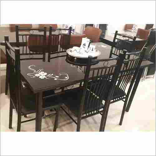 Black Fancy Dining Table Set