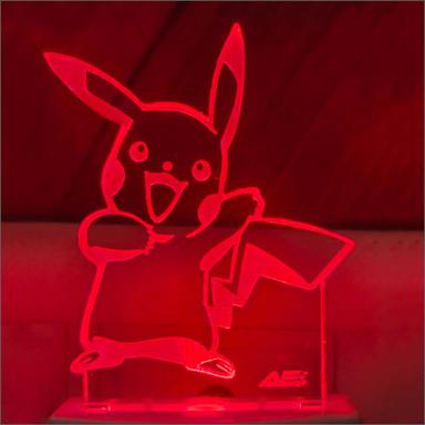 Acrylic LED Pikachu Red Night Lamp