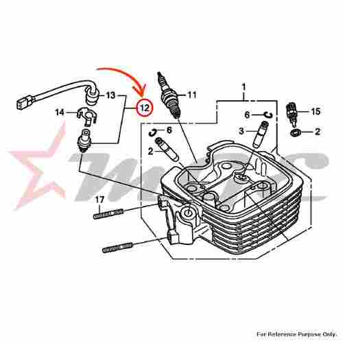 Sensor, Oxygen For Honda CBF125 - Reference Part Number - #36532-KWF-941
