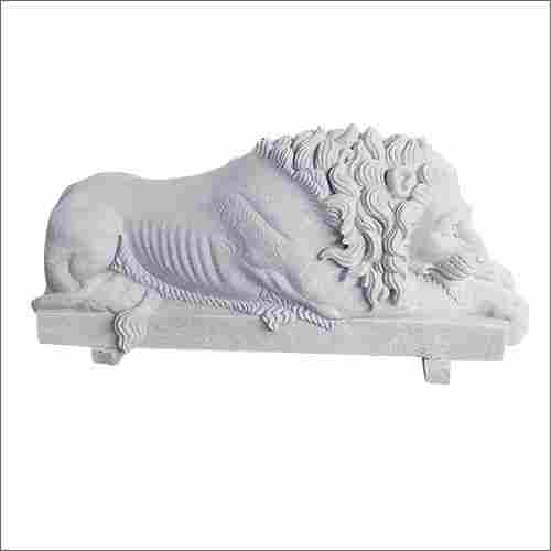 Marble Sleeping Lion Statue
