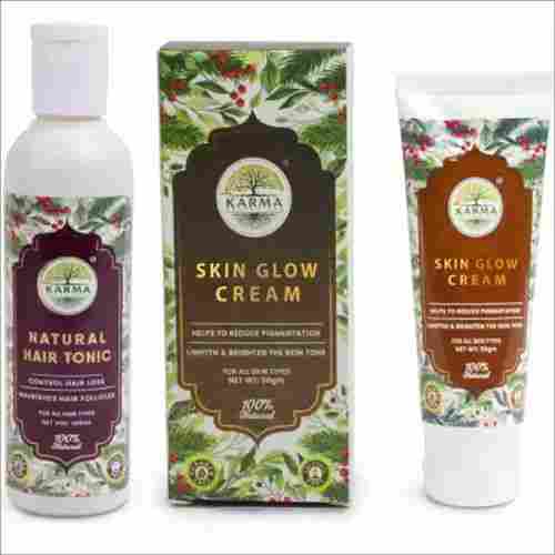 Natural Skin Glow Cream and Hair Tonic Combo
