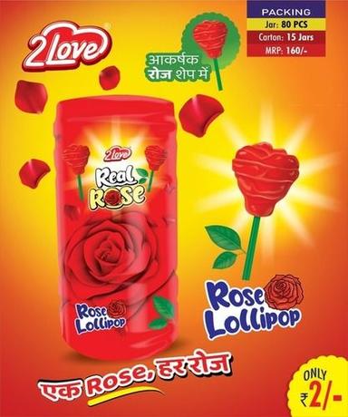 Real Rose Lollipop Jar Pack Size: 30 Pkt In 1 Carton