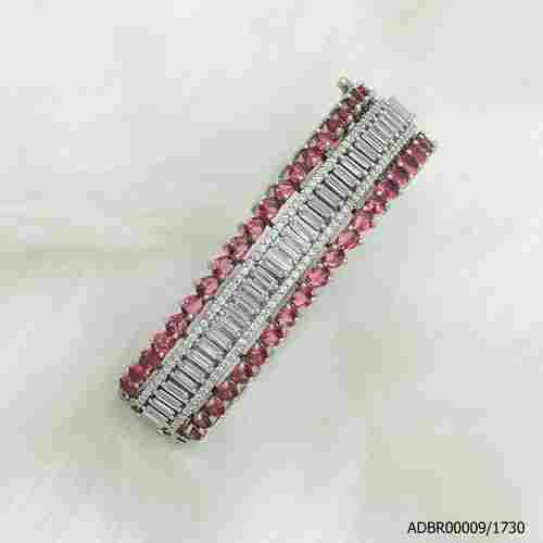 American Diamond Black Rodium Plated Bracelet