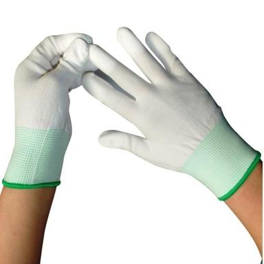 Esd Pu White Finger Top Coated Gloves Application: Laboratory/ Cleanroom